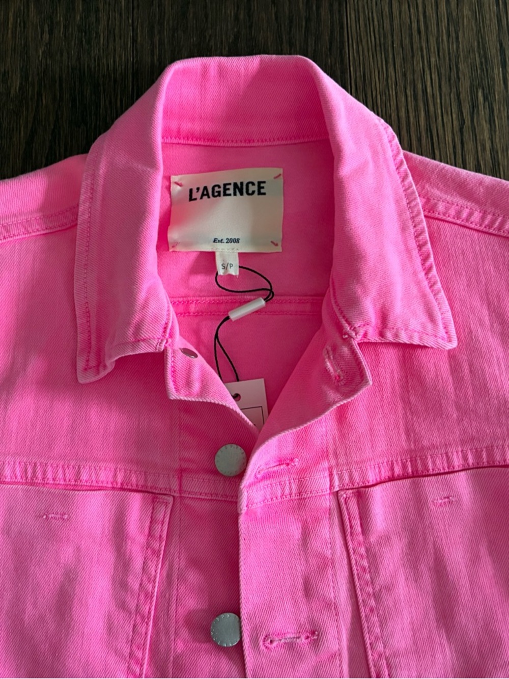 L’Agence NWT Jacket, Janelle Jean Jacket in bright Pink! 🩷🌸🩷 - Picture 2 of 12